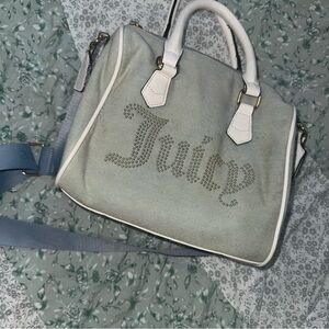 Juicy Couture Blue and White Satchel